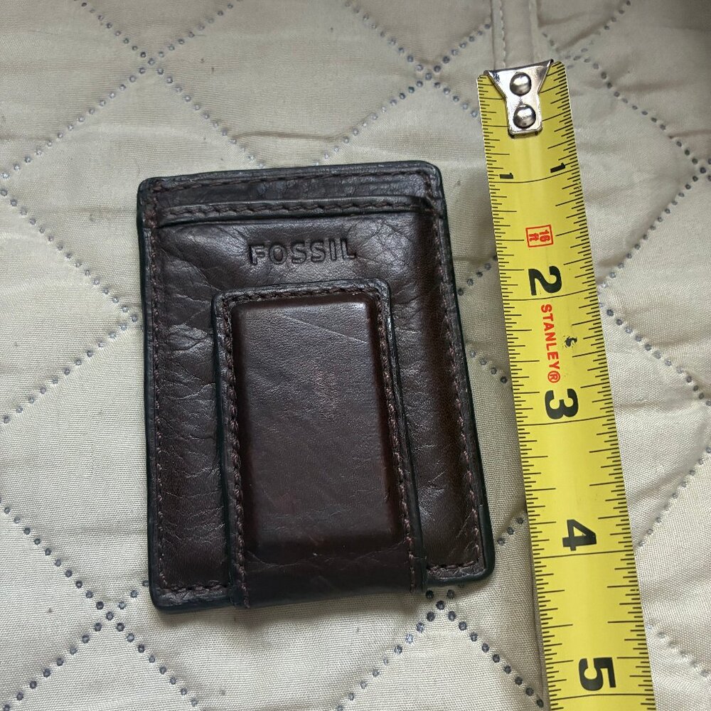 FOSSIL LEATHER CARD HOLDER - Picture 2 of 5